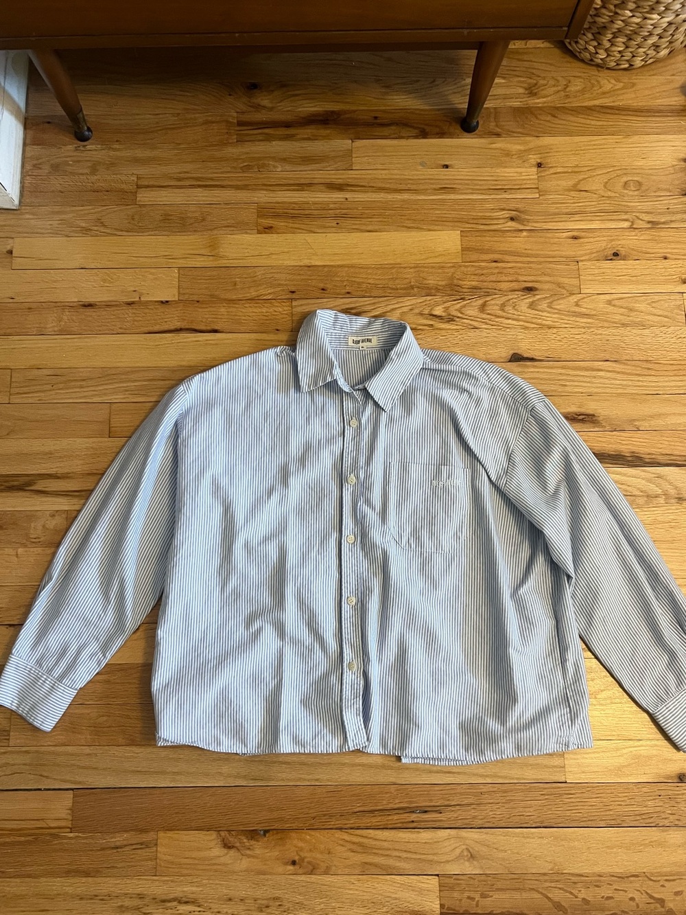 Djerf Avenue Breezy Blue Stripe Shirt
